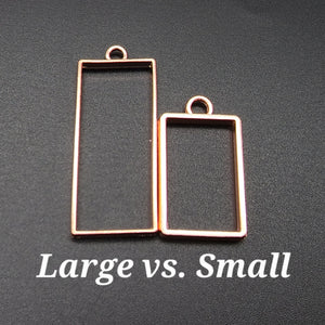 Rose Gold Large Rectangle Charms