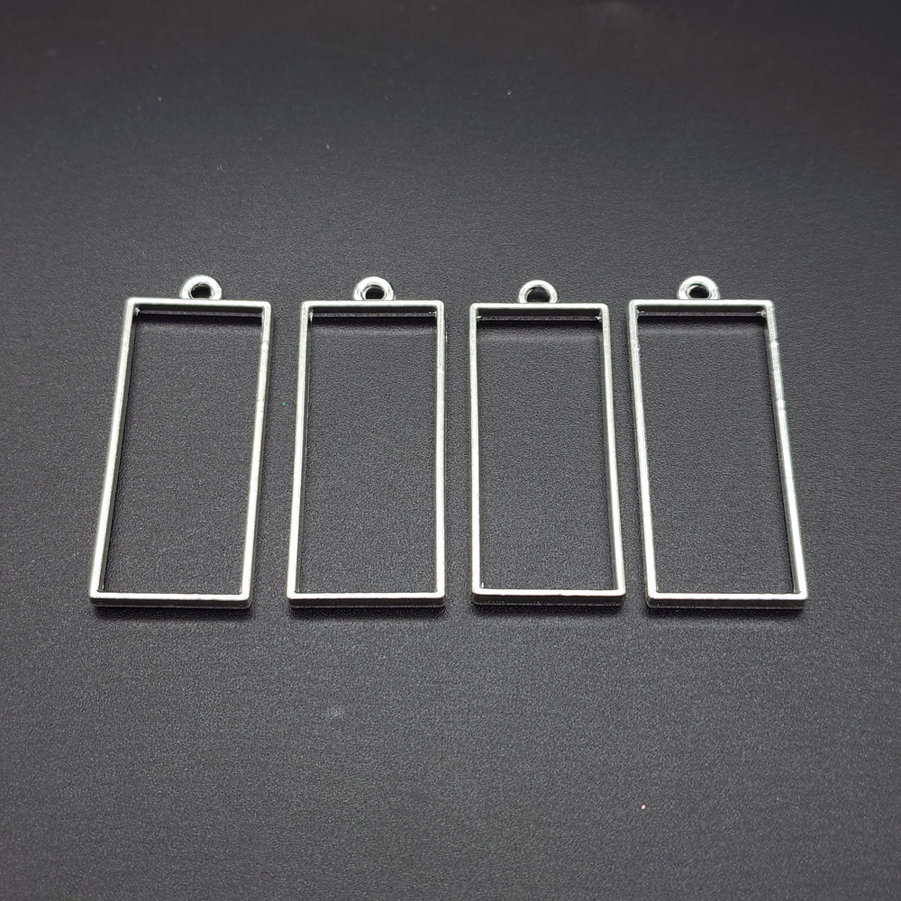 Charms - Silver Large Rectangle