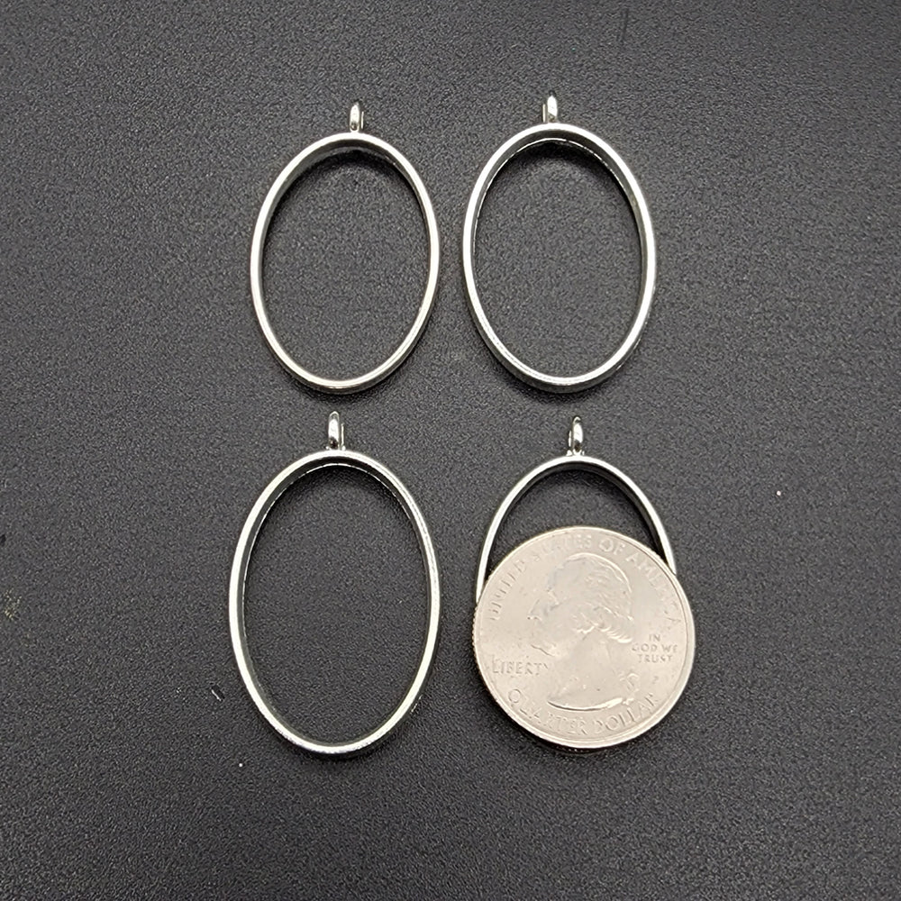 Charms - Silver Oval