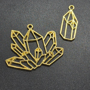 Charms - Gold Crystal Cluster