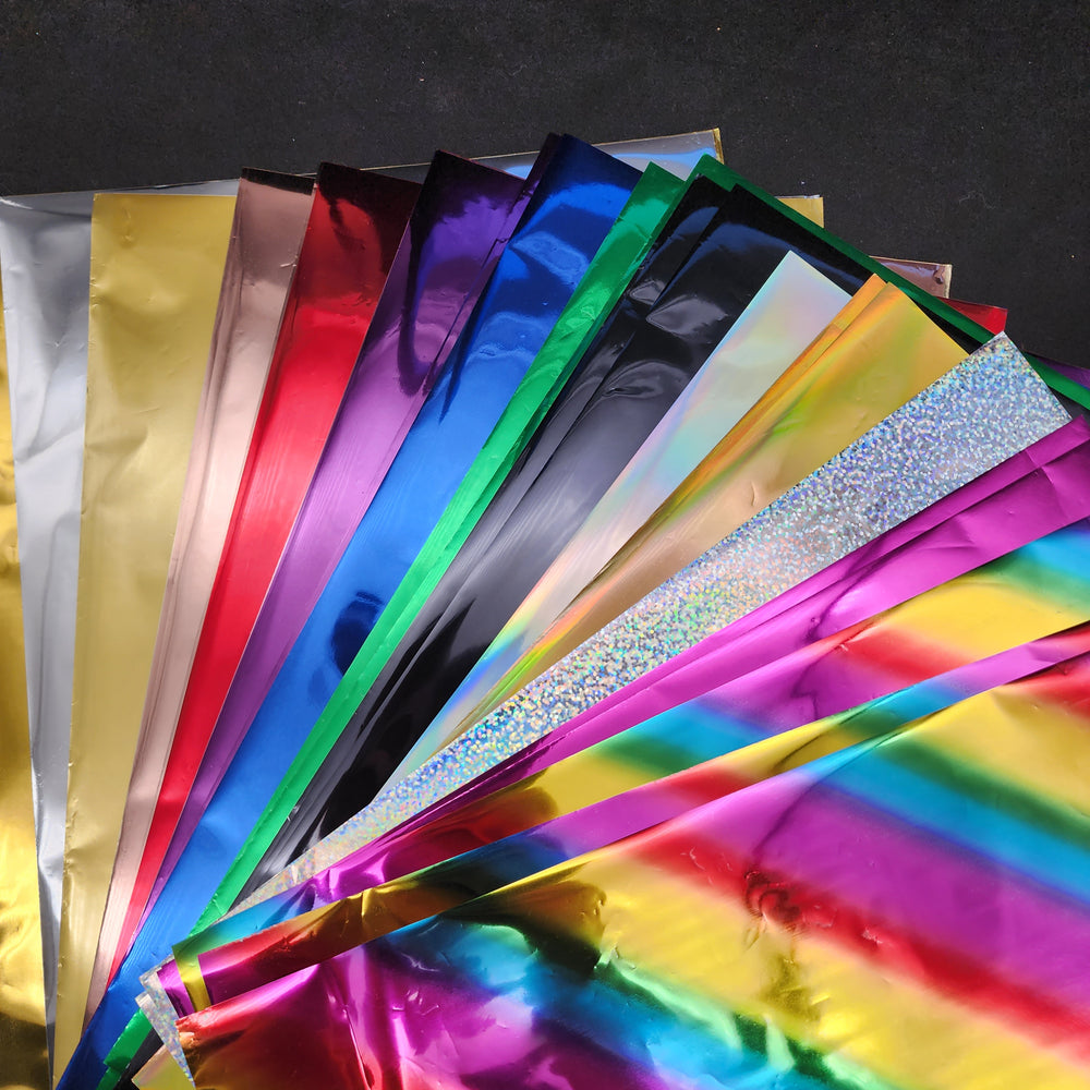 
            
                Load image into Gallery viewer, Metallic and Holographic Resin Foil Pack
            
        