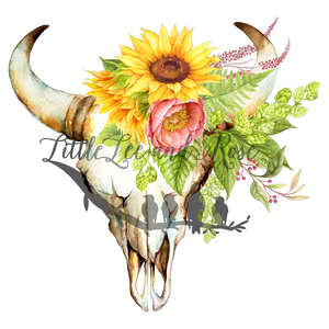 
            
                Load image into Gallery viewer, Country Floral Skull Clear Waterslide
            
        