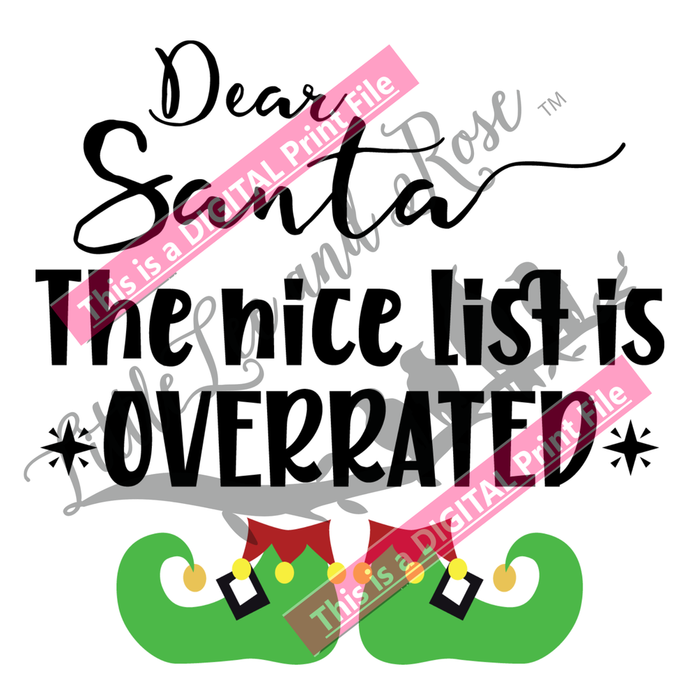 *Dear Santa Digital PRINT File