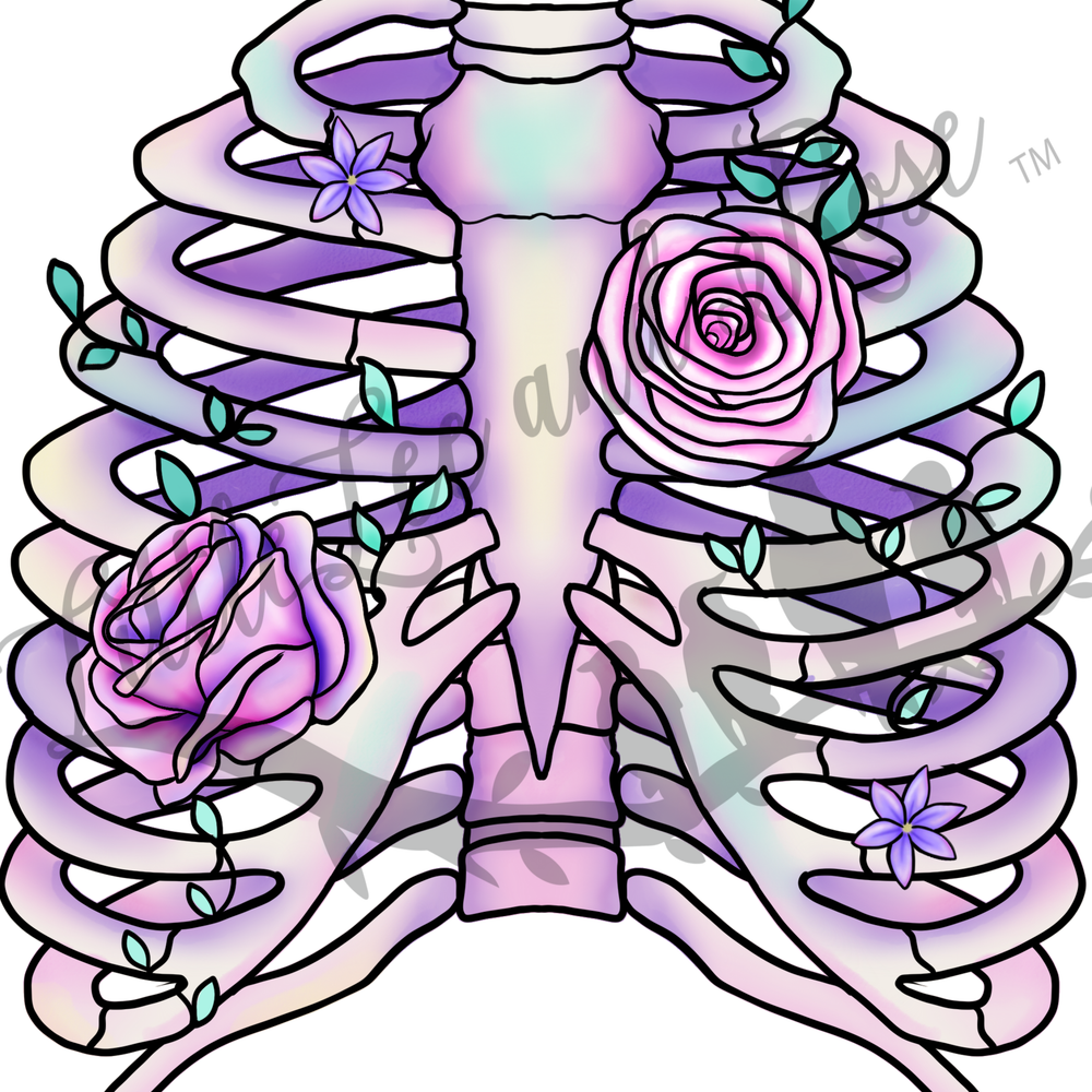 
            
                Load image into Gallery viewer, Floral Rib Cage Clear Waterslide
            
        