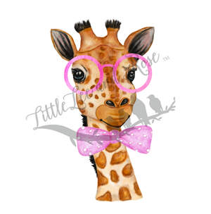 
            
                Load image into Gallery viewer, Giraffe with Glasses Clear Waterslide
            
        
