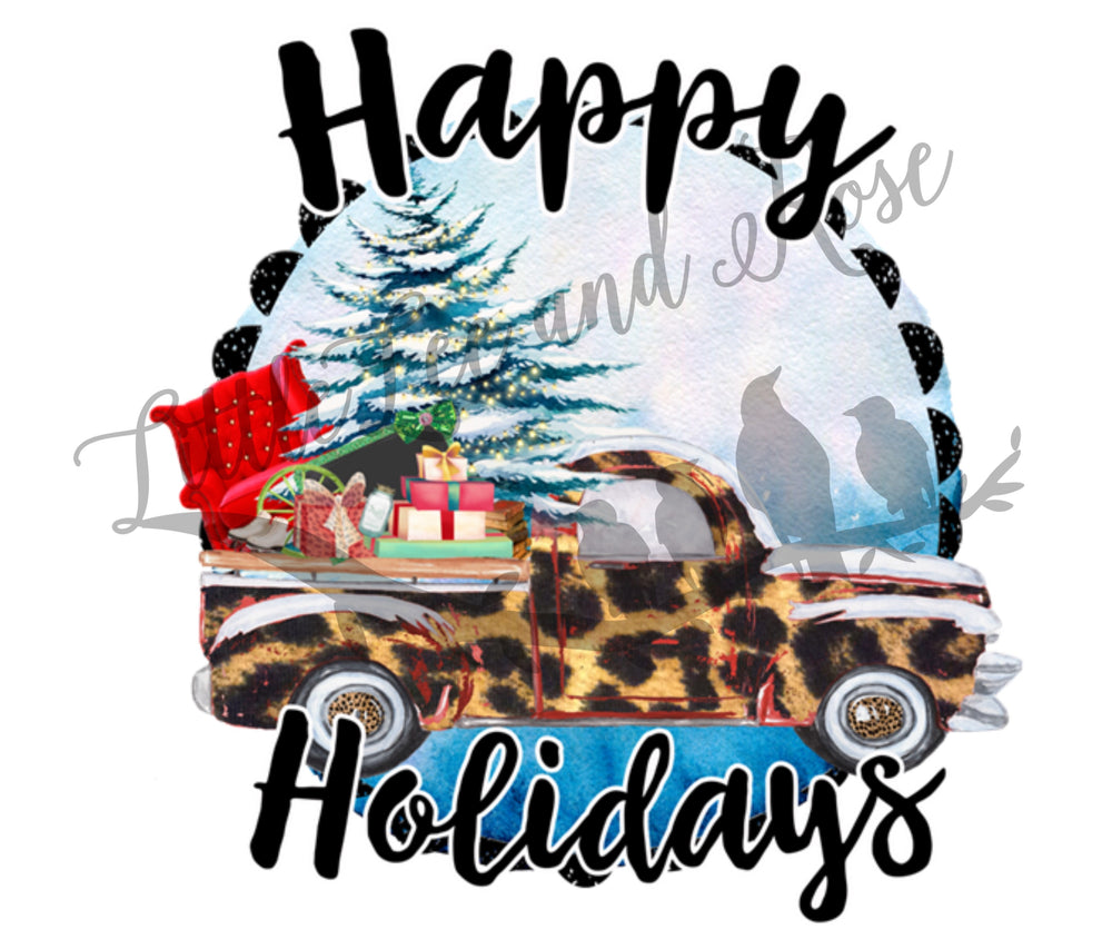 Happy Holidays Clear Waterslide