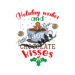 Holiday Wishes and Kisses Clear Waterslide