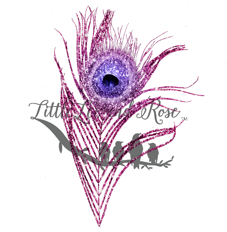 
            
                Load image into Gallery viewer, Lavender Peacock Feather clear waterslide
            
        