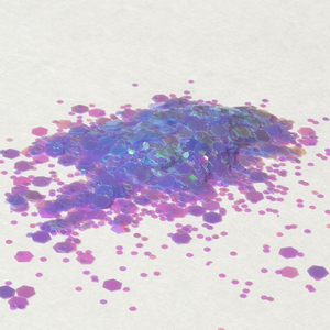 
            
                Load image into Gallery viewer, Presley - UV White to Blue Mixed Chunky Glitter
            
        