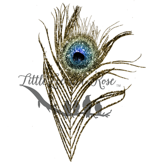 
            
                Load image into Gallery viewer, Natural Color Peacock Feather clear waterslide
            
        