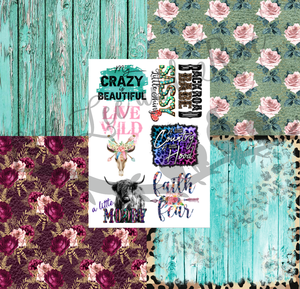 
            
                Load image into Gallery viewer, Palette I - The Deep South Sass Collection Vinyl and Waterslide Pack
            
        