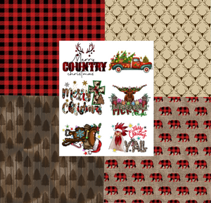 
            
                Load image into Gallery viewer, Palette N - The Country Christmas Collection Inspired Vinyl &amp;amp; Waterslide Pack
            
        