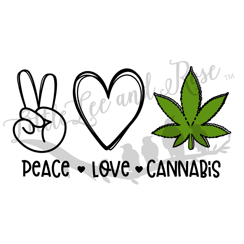 Peace Love Cannabis Clear Waterslide