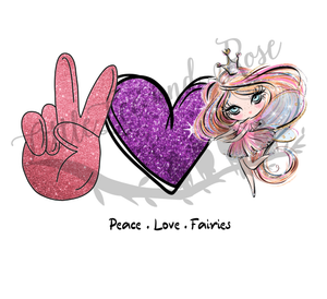 Peace Love Fairies Clear Waterslide