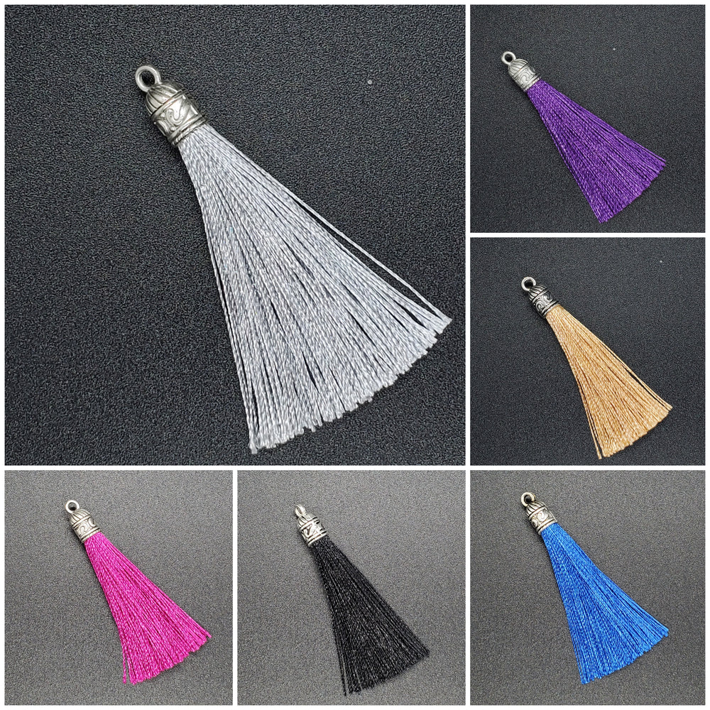 
            
                Load image into Gallery viewer, Silver Cap Tassel
            
        