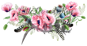 
            
                Load image into Gallery viewer, Pink Poppy Floral Spray Clear Waterslide
            
        