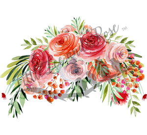 Red Peony Clear Waterslide