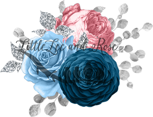 
            
                Load image into Gallery viewer, Silver Floral Bundle (2) clear waterslides
            
        