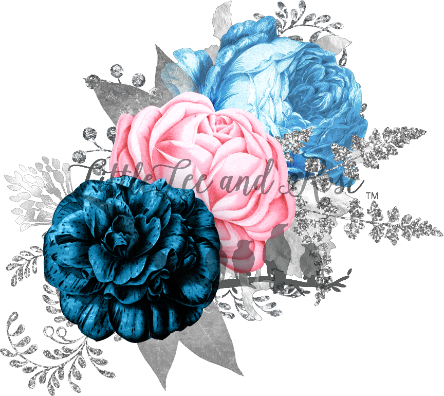 
            
                Load image into Gallery viewer, Silver Floral Bundle (1) clear waterslides
            
        