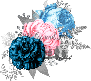
            
                Load image into Gallery viewer, Silver Floral Bundle (1) clear waterslides
            
        