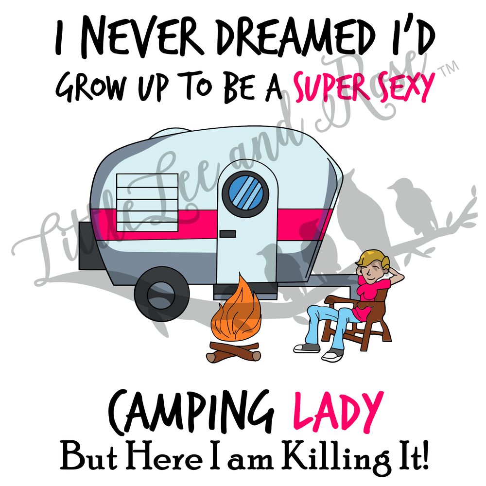 
            
                Load image into Gallery viewer, Cartoon Sexy Camping Lady Clear Waterslide
            
        