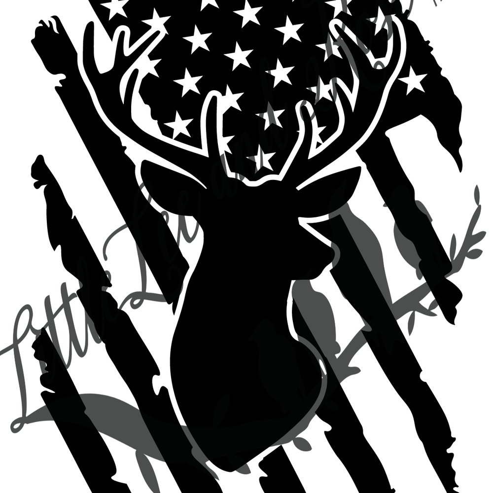 
            
                Load image into Gallery viewer, USA Flag Deer Clear Waterslide
            
        