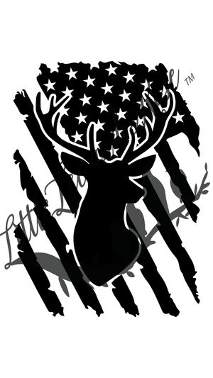 
            
                Load image into Gallery viewer, USA Flag Deer Clear Waterslide
            
        