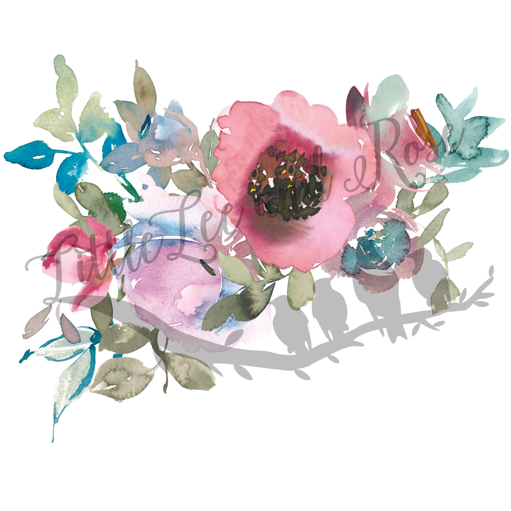 
            
                Load image into Gallery viewer, Watercolor Flowers Clear Waterslide
            
        