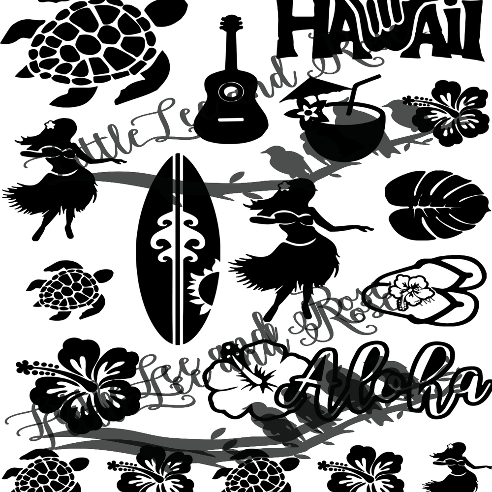 
            
                Load image into Gallery viewer, Aloha full sheet  Clear Waterslide
            
        