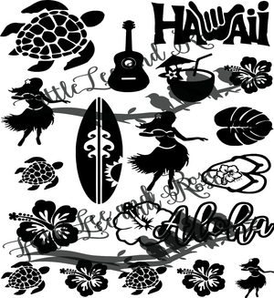 
            
                Load image into Gallery viewer, Aloha full sheet  Clear Waterslide
            
        