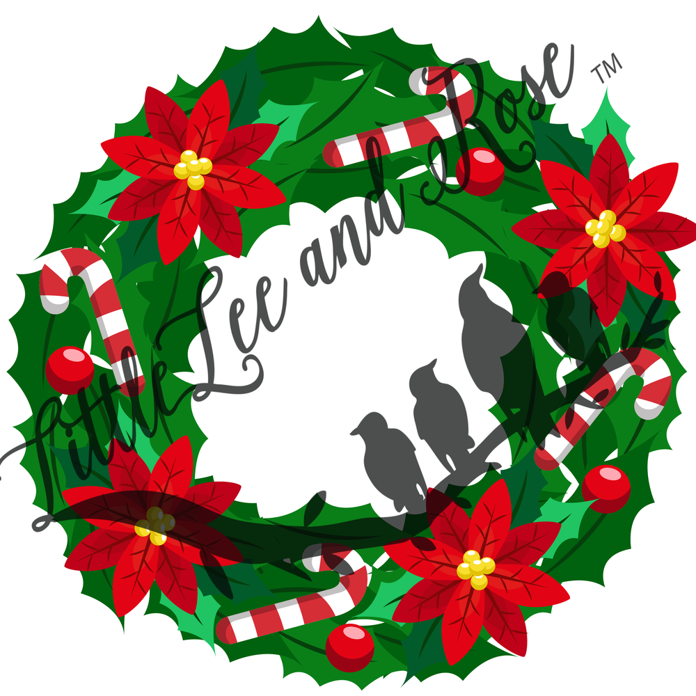 
            
                Load image into Gallery viewer, Candy Cane Wreath Clear Waterslide
            
        