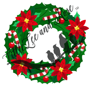 
            
                Load image into Gallery viewer, Candy Cane Wreath Clear Waterslide
            
        