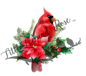 
            
                Load image into Gallery viewer, Cardinal In Poinsettia Clear Waterslide
            
        