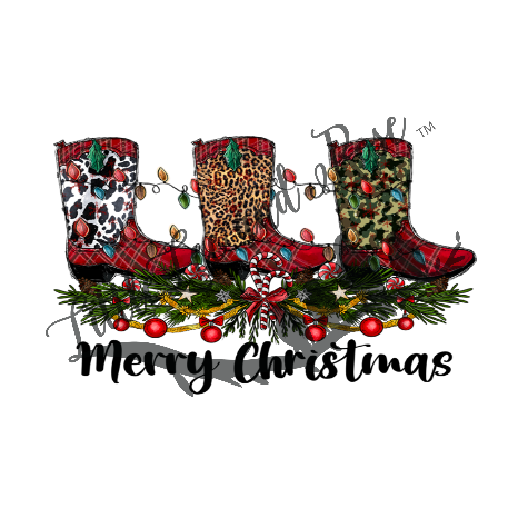 Christmas Boots Clear Waterslide
