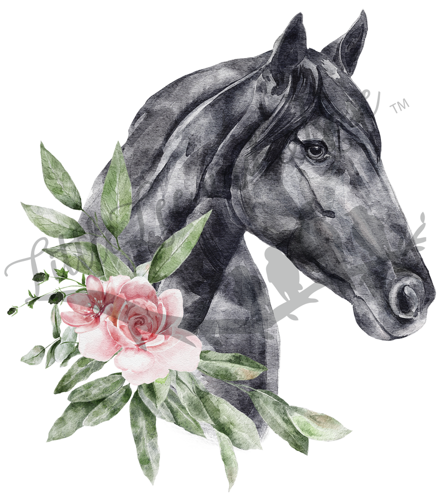 Floral Horse Clear Waterslide