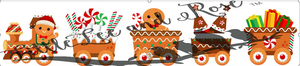
            
                Load image into Gallery viewer, Gingerbread Train Clear Waterslide
            
        