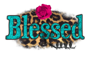Blessed Leopard Print Clear Waterslide