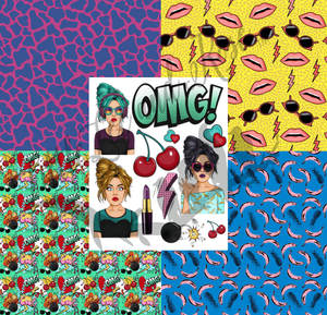 
            
                Load image into Gallery viewer, Palette L - The It&amp;#39;s Poppin&amp;#39; Collection Vinyl &amp;amp; Waterslide Pack
            
        