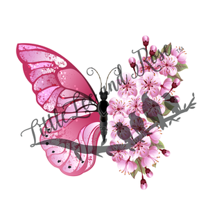 
            
                Load image into Gallery viewer, Cherry Blossom Butterfly Clear Waterslide
            
        