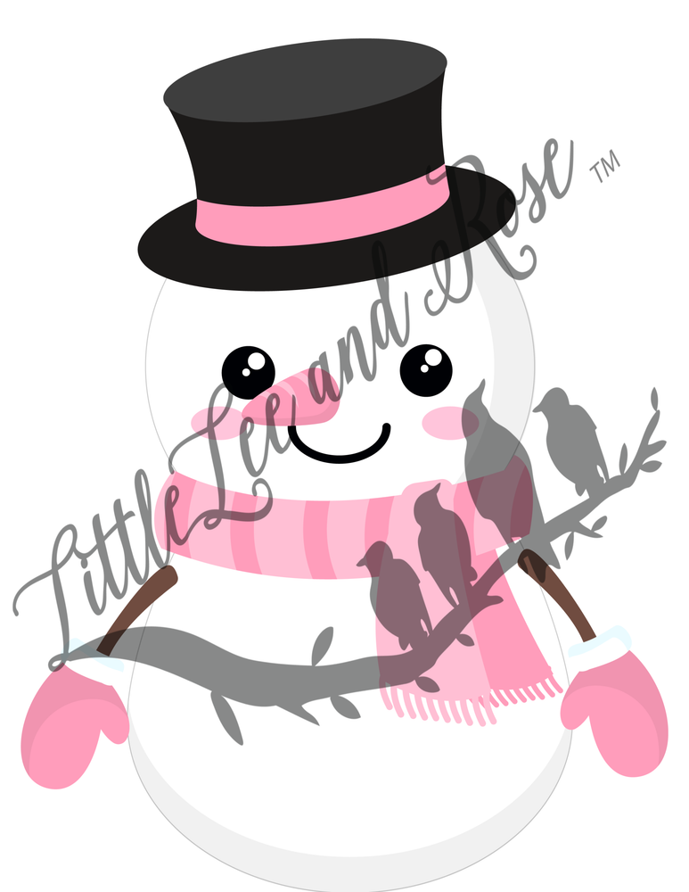 Pink Snowman Clear Waterslide
