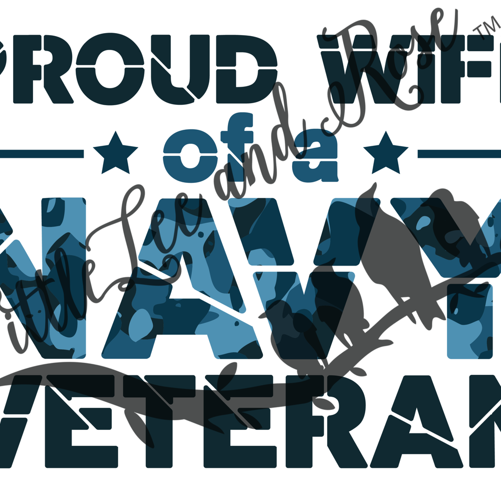 
            
                Load image into Gallery viewer, Proud Navy Wife Clear Waterslide
            
        
