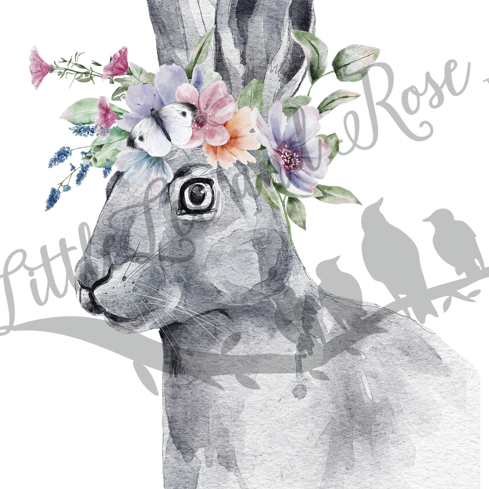 
            
                Load image into Gallery viewer, Rabbit with Headress Clear Waterslide
            
        
