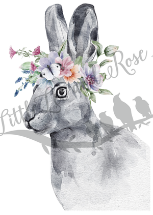 
            
                Load image into Gallery viewer, Rabbit with Headress Clear Waterslide
            
        