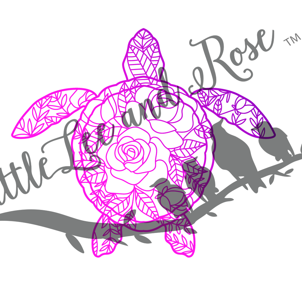 
            
                Load image into Gallery viewer, Rose Turtle Clear Waterslide
            
        