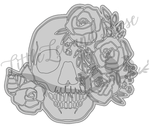 *Skull with Roses Digital File