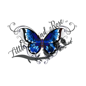 Tattoo Blue Butterfly Clear Waterslide
