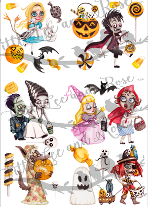Trick-or-Treaters Full Page Clear Waterslide