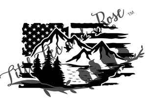 USA Nature Flag Clear Waterslide